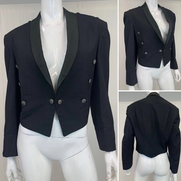 Hand Taylor by Carey Baltimore Black Military Style Jacket – Air Force Buttons - Picture 11 of 11